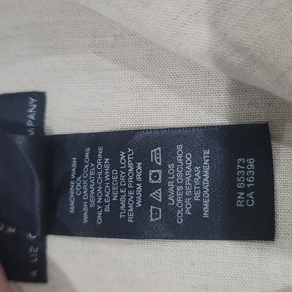 Crazy Horse By Liz Claiborne Linen Blend Button Up Blouse Size S - Picture 9 of 16